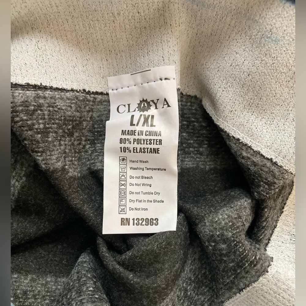 CLOYA | NWT Women’s Seamless Full Length Fleece Leggings Denim Fake Print - Picture 6 of 6